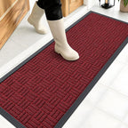 OLANLY Front Door Mat Outside Entrance 47x17, Heavy Duty Sturdy Natural Rubber by OLANLY