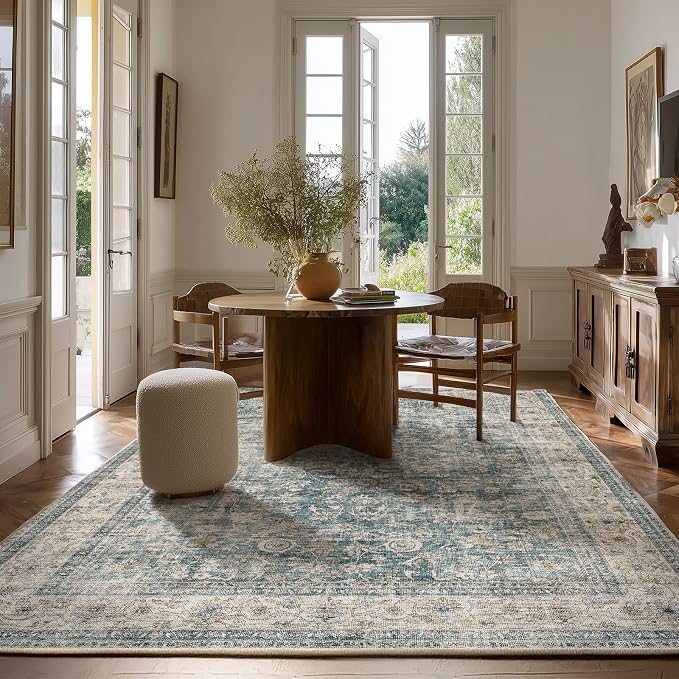 Machine Washable Living Room Rug: 6x9 Area Rugs - Image 5