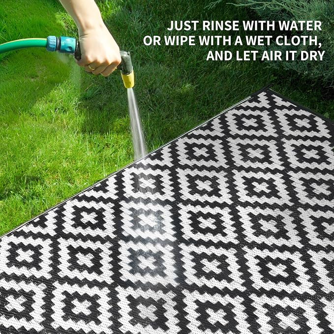 Outdoor Patio Plastic Straw Rug - Image 4