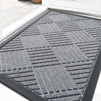 OLANLY Front Door Mat Outside Entrance 29.5x17, Heavy Duty Sturdy Natural by OLANLY