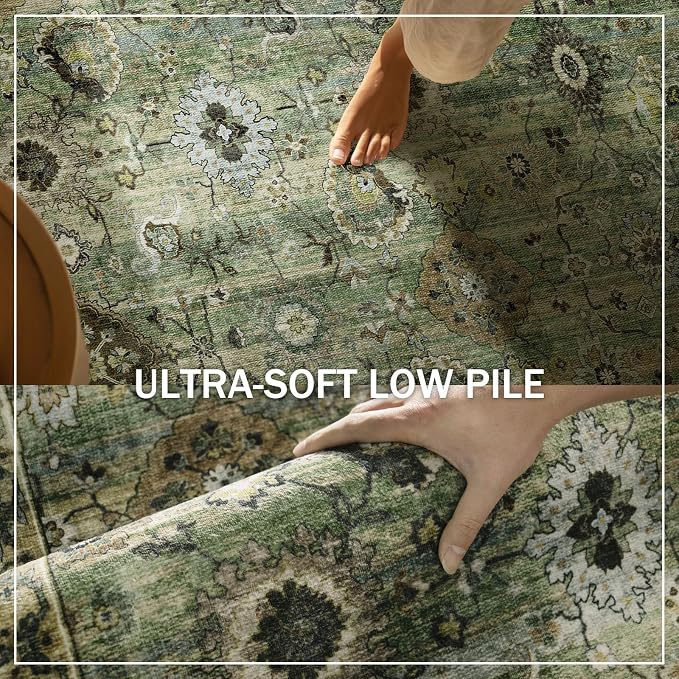 Washable Runners for Hallways Kitchen Rugs: 2'x6' Runner Rug Stain Resistant - Image 4