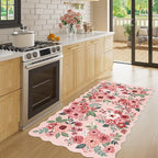 DUKINO 2x4 Washable Runner Rugs, Non Slip Floral Print Entryway Rug - Image 3