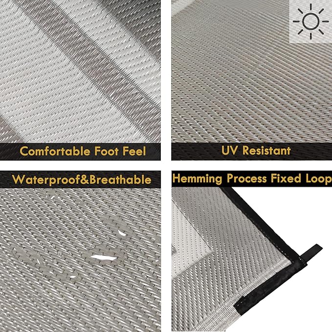 RURALITY Outdoor Rugs 6x9 Feet Waterproof - Image 3