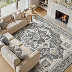 8x10 Area Rugs for Living Room, Washable Non Slip Vintage Distressed Stain - Image 6