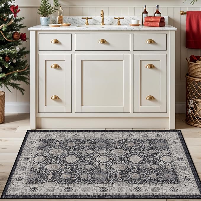 Washable 3x4 Entryway Area Rugs: Ultra Soft Low Pile Carpet - Image 4