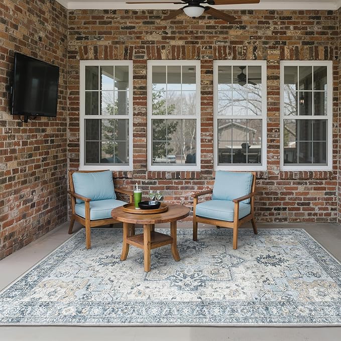 GENIMO Outdoor & Indoor Area Rug 6'x9', Waterproof, Non-Shedding, Easy Cleaning - Image 3