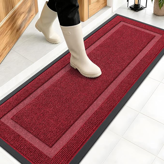 OLANLY Front Door Mat Indoor Outdoor Entrance, Waterproof All-Season, by OLANLY