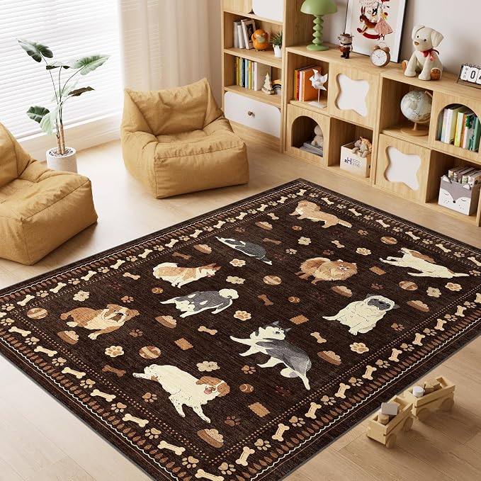DUKINO 4x6 Area Rug, Non Slip Washable Rug - Image 2