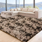 5x7 Tie-Dyed Brown Area Rugs for Living Room, Fluffy Shag Rug for Bedroom by Unknown