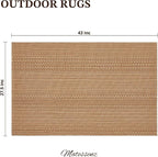 MatEssenz 27.5"x43" Washable Outdoor Front Door Mat, Textured Natural Woven - Image 2