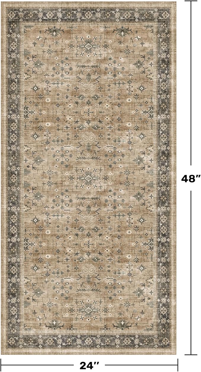 Vintage Boho 2x4 Area Rug for Entryway - Image 2