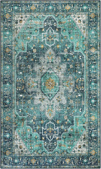 Moynesa Ultra-Thin Washable Vintage Area Rug - Image 8