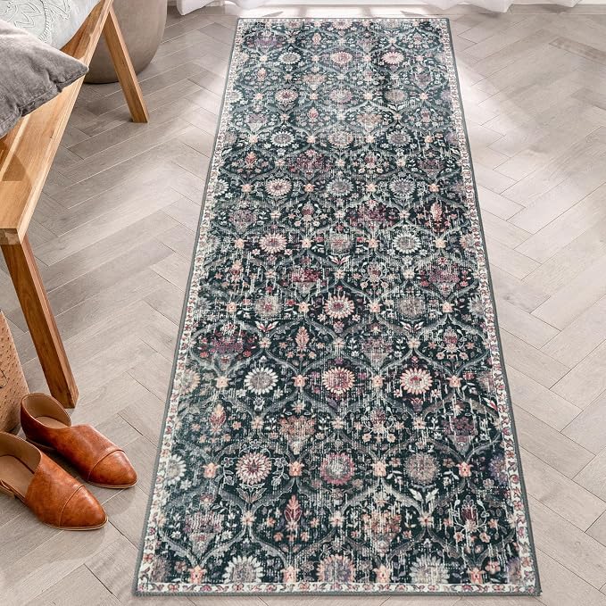 Lahome Moroccan Trellis Washable Runner Rug, 2x6 Kitchen Runners by Lahome