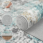 Area Rugs 9x12 Living Room: Large Soft Washable Rug Modern Abstract Anti-Skid - Image 8