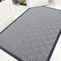 OLANLY Front Door Mat Outside Entrance 59x34, Heavy Duty Sturdy Natural Rubber by OLANLY