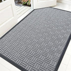OLANLY Front Door Mat Outside Entrance 59x34, Heavy Duty Sturdy Natural Rubber by OLANLY