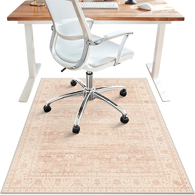 48"x60" Office Chair Mat for Hardwood Tile Floor, Under Desk Carpet Protector by BESBLEE