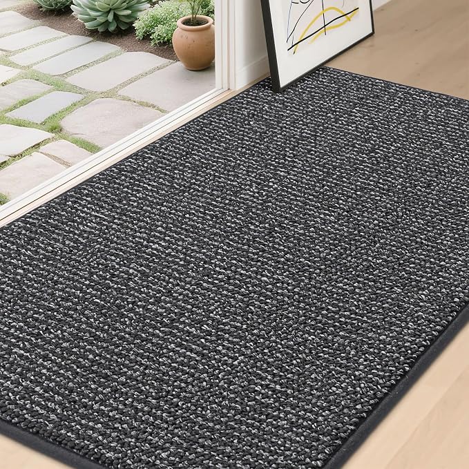 BEQHAUSE Dirt Trapper Door Mat 36" x 60", Non-Slip Washable Doormats Entrance by BEQHAUSE