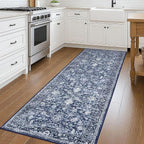 KILOCOCO Hallway Runner 2.6x8 Rug Runner Printed Vintage Floral Washable - Image 4