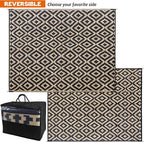 SAND MINE Waterproof Outdoor Rug 8x10 ft, Plastic Reversible Rug, Modern Area - Image 3
