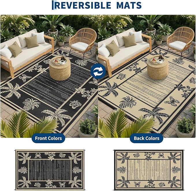 Garvee Outdoor Rug 9x12 Waterproof - Image 3