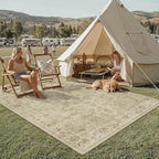 8x10 Easy Jute Neutral Area Rug Beige Vintage Indoor Outdoor Carpet Non-Slip - Image 3