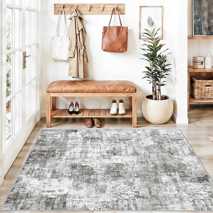 4x6 Entryway Rug – Non-Slip Low-Pile Small Area Rug - Image 3