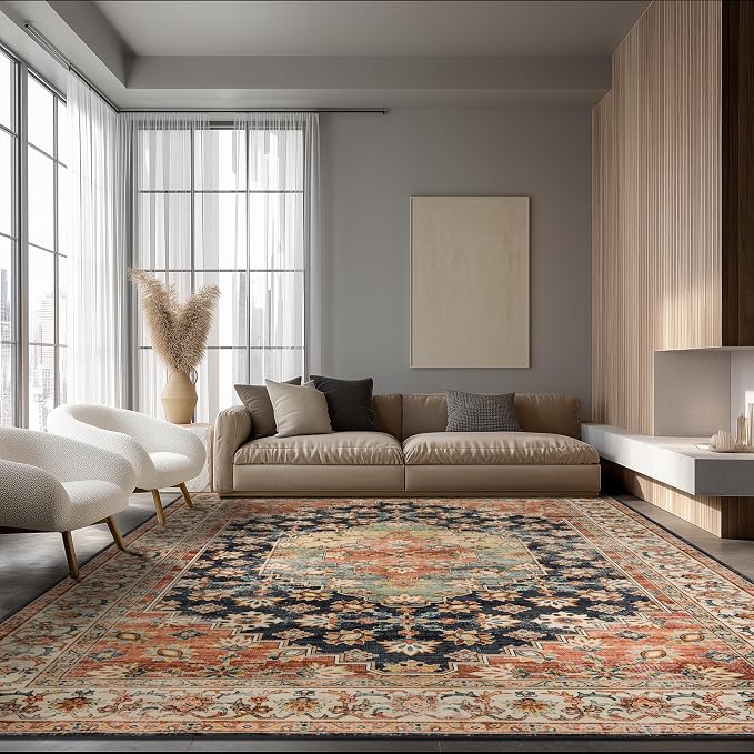 Ruaruarug Washable Area Rug 9x12 by Ruaruarug