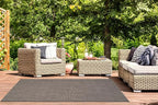 SAFAVIEH Courtyard Collection 5'3" x 7'7" Black/Beige CY8521 Indoor/ Outside - Image 7