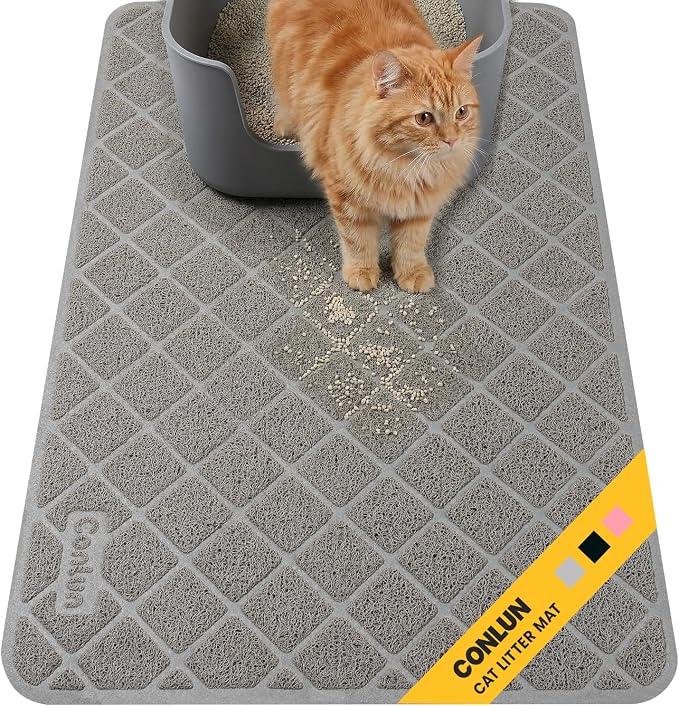 Conlun Cat Litter Mat Litter Trapping Mat, Less Waste Cat Litter Box Mat by Conlun
