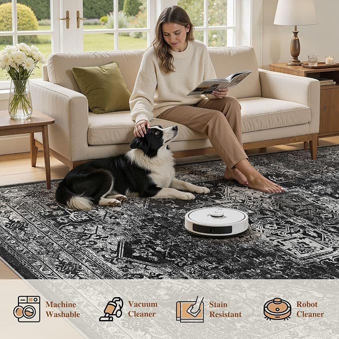 UERMEI 9x12 Area Rug Living Room Rugs - Image 6