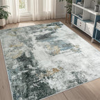 5x8 Area Rugs for Living Room Rug Washable: Abstract Rug for Dining Room by Aelenmu