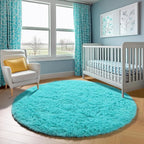ONASAR Teal Blue Round Rugs 5ft - Image 7