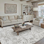 8x10 Fluffy Area Rug Grey Shag Neutral Carpet - Image 4