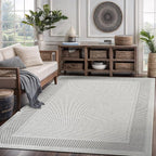 CAMILSON Easy Jute Rug 8x10, Indoor Outdoor Off-White Color Fiber Area Rugs - Image 6