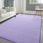 Pettop 6x9 ft Purple Area Rugs for Bedroom Living Room, Washable Memory Foam by Pettop
