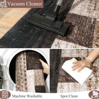 Modern Geometric Patchwork Indoor Area Rug - Image 8