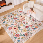 DUKINO 8x10 Area Rug, Floral Rugs - Image 3