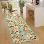 DUKINO 2.6x8 Runner Rug for Hallway, Washable Kitchen Rug by DUKINO