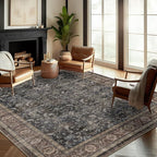 CHAMPLANT Washable Area Rug 9'x12' Retro Boho Design Non-Shedding Easy Care - Image 2