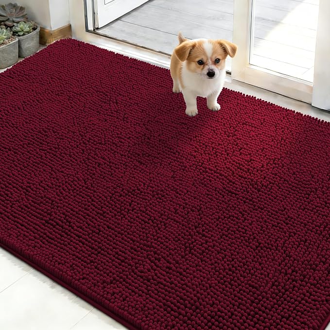 OLANLY Dog Door Mat for Muddy Paws 48x30, Absorbs Moisture and Dirt, Absorbent by OLANLY