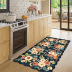 DUKINO 2x4 Washable Runner Rugs, Non Slip Floral Print Entryway Rug - Image 3