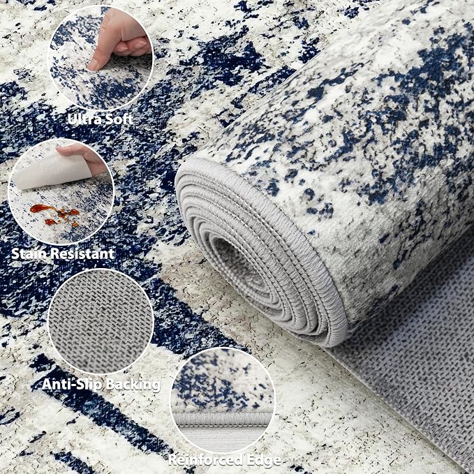 10x14 Area Rugs Living Room Rugs: Large Washable Rug - Image 6
