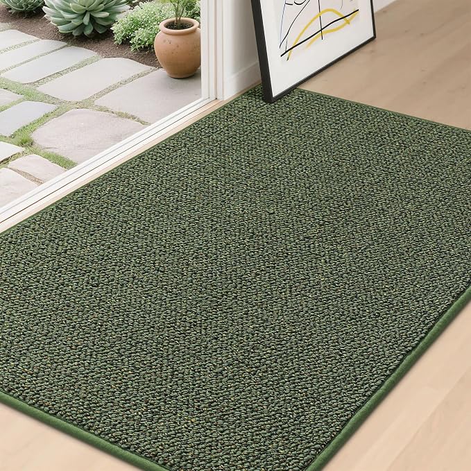BEQHAUSE Dirt Trapper Door Mat 32" x 48", Non-Slip Washable Doormats Entrance by BEQHAUSE