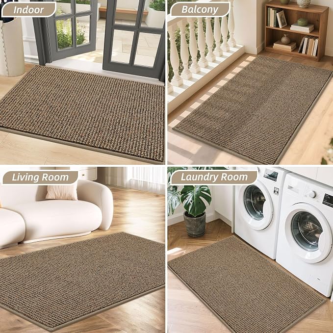 BEQHAUSE Dirt Trapper Door Mat 24" x 36", Non-Slip Washable Doormats Entrance - Image 8