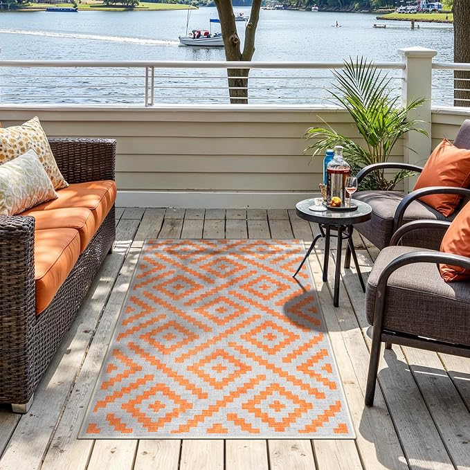 GENIMO Outdoor Rug for Patio Clearance, Waterproof Reversible Fall Doormat - Image 6