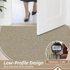 BEQHAUSE Dirt Trapper Door Mat 26" x 40" Half Circle Non-Slip Washable Doormats - Image 5