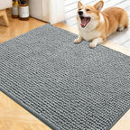 OLANLY Dog Door Mat for Muddy Paws 40x32, Ultra Absorbent Chenille Mud Doormat by OLANLY