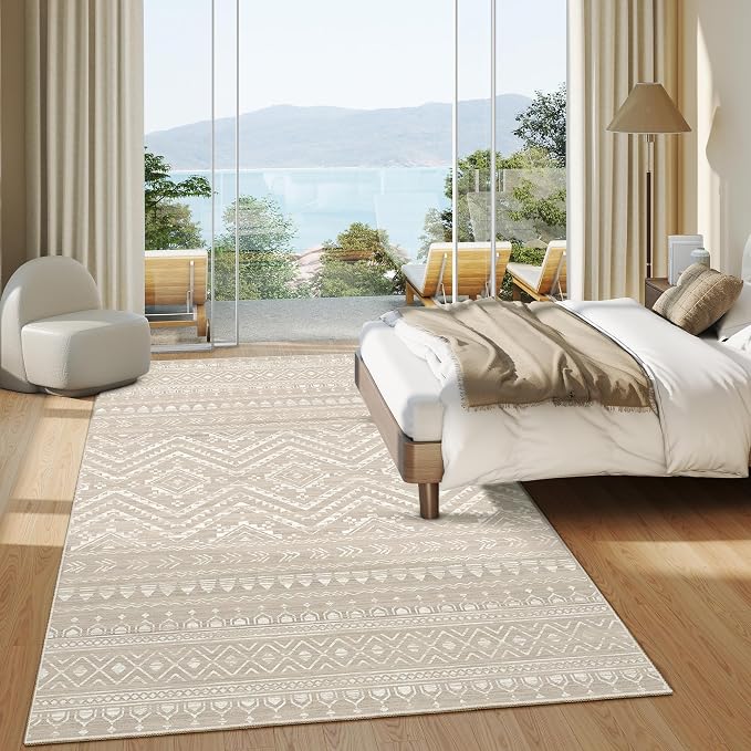 Miukiki 6x9 Area Rug for Living Room Moroccan Washable Rugs Non Slip Indoor - Image 9