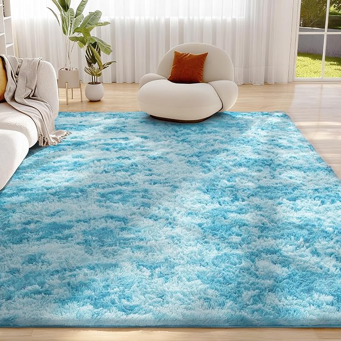 Litanika 6x9 Fluffy Shag Faux Fur Area Rug by Litanika